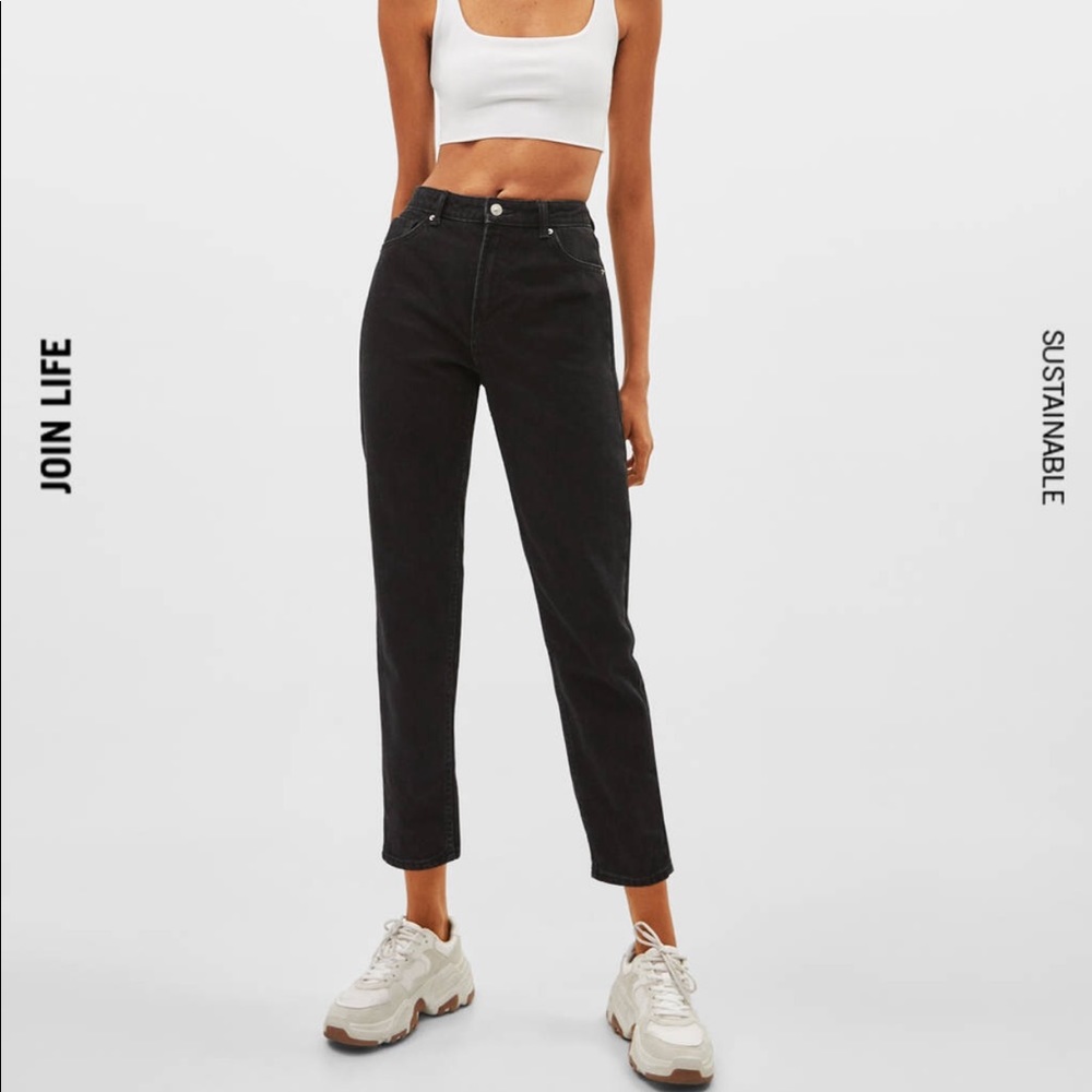 Black bershka mom jeans